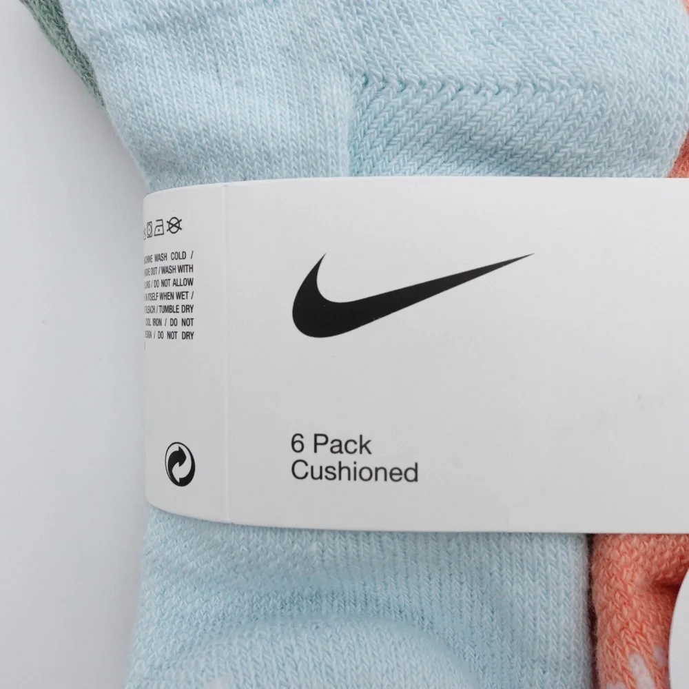 NEW Nike 6-Pack Cushioned Dri-FIT Ankle Socks Little Kid's Size 10C-3Y